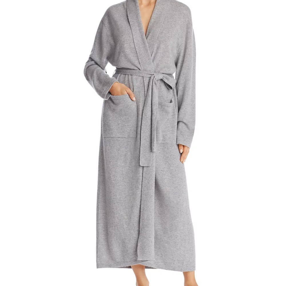 Women's Arlotta Home Cashmere Blend Gray Robe M/L